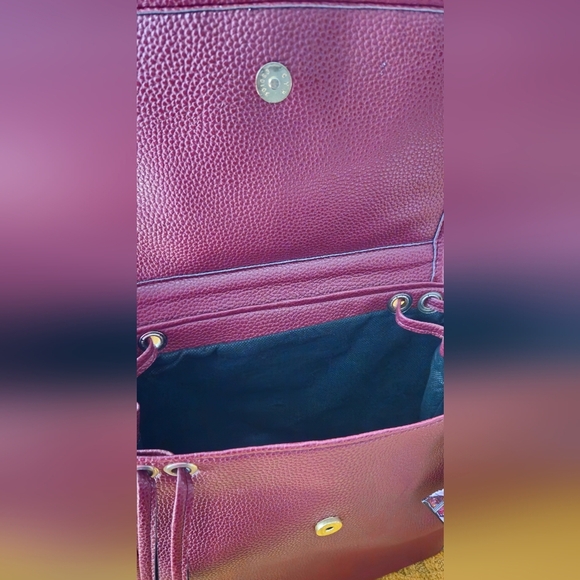 NWT-Costa Maya Burgundy Floral Embroidered Backpack - Picture 8 of 11